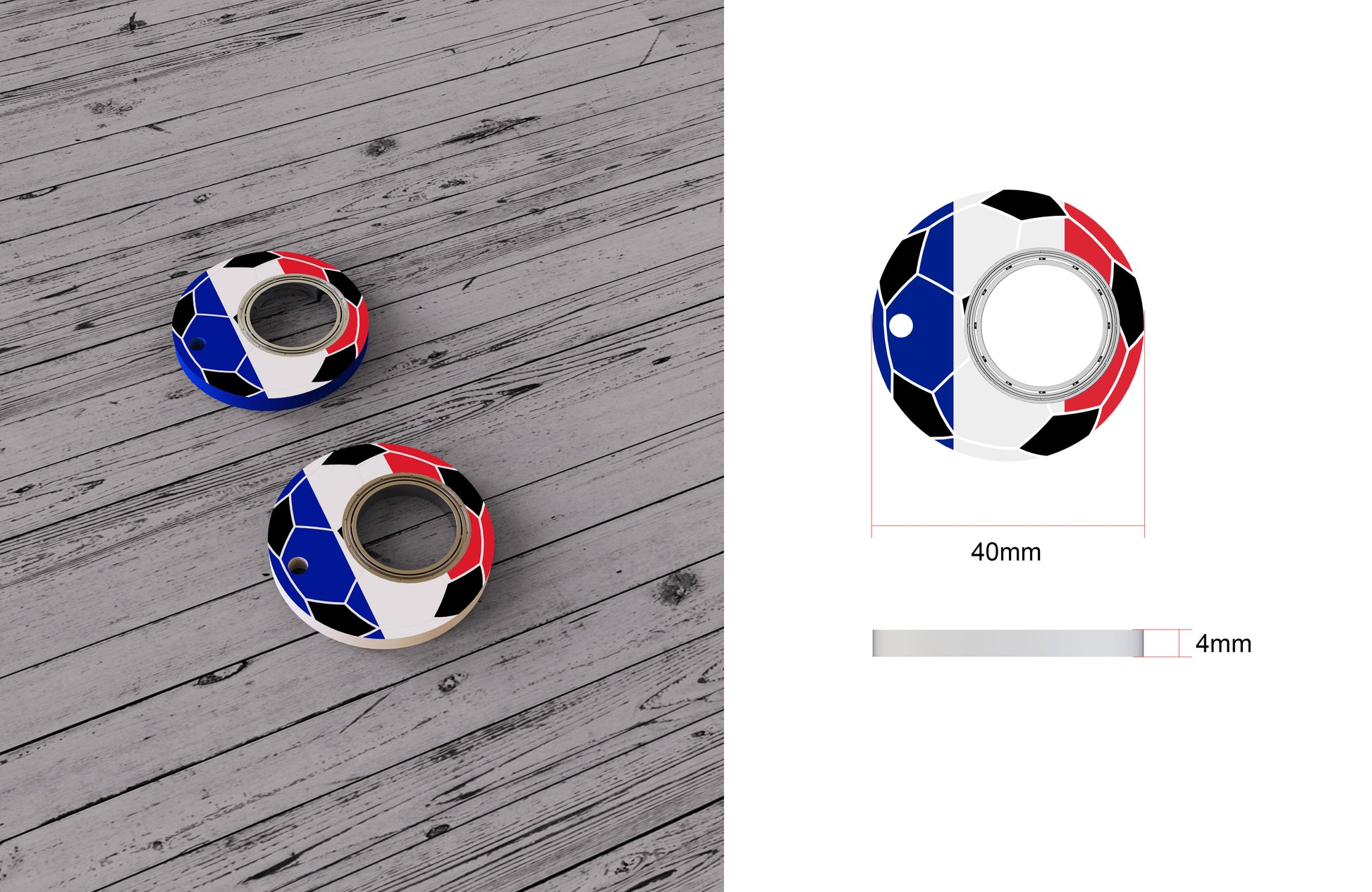Creative Football World Cup Fidget Spinner Toy Keychain Hand Spinner Anti-Anxiety Toy Relieves Stress Finger Spinner Keychain