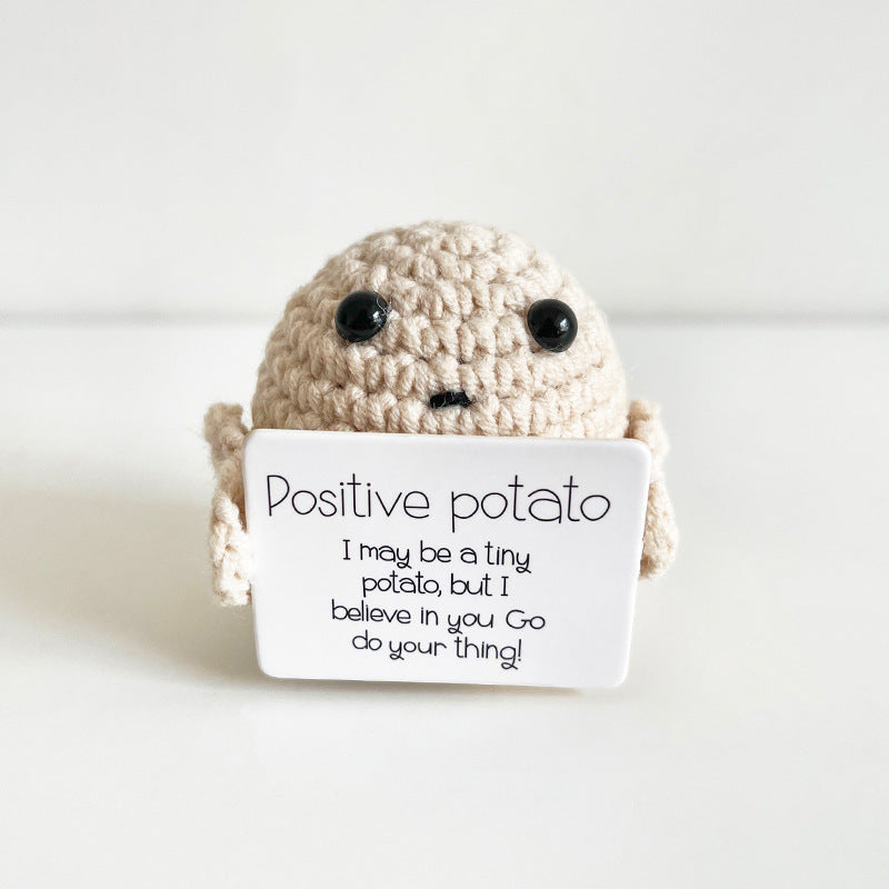 Cute Funny Potato Facial Expression Bag Handmade Crocheted Doll Hanging Buckle Schoolbag 116deb71 7a92 4f99 af27 40fb87406b5c