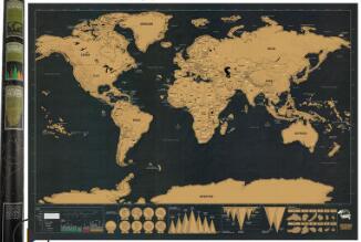 Personalized Black Scratch Off Art World Map Poster Decor Large Deluxe Poster Edition Travel 11739401025722