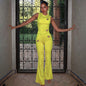 Women's Personality Fashion Solid Color Simple Set