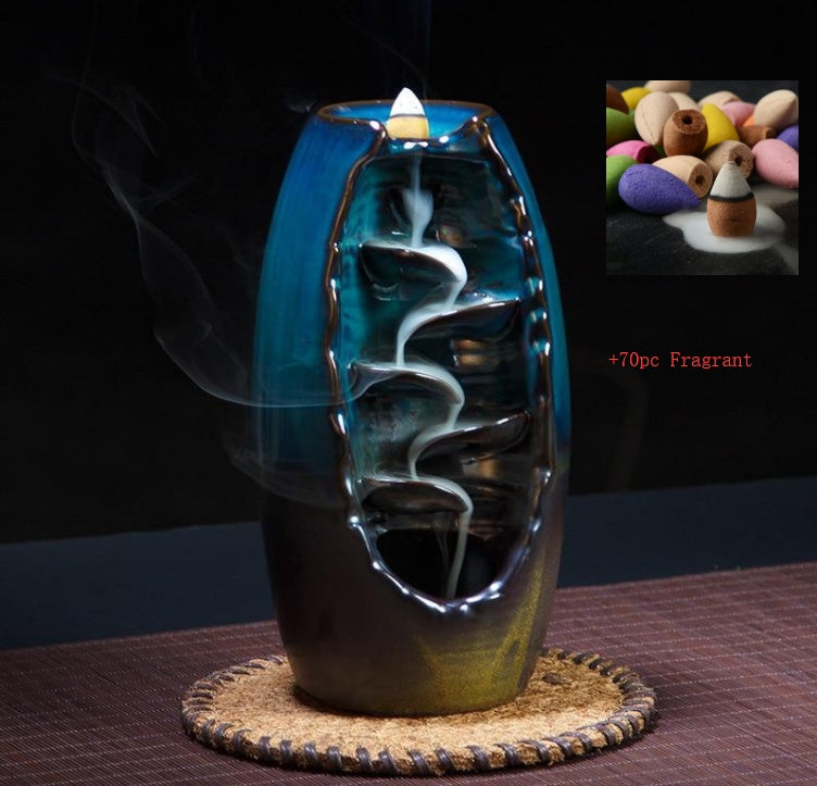 Multi-layers Ceramic Back flow Incense Burner 1178874924722
