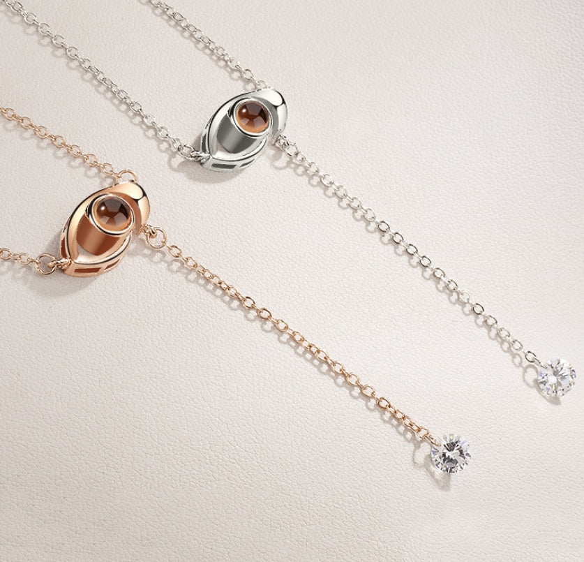 I love you 100 languages love memory projection necklace 1179022684723