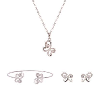 Three-piece Set Of New Butterfly Diamond Jewelry 117fd9f5 b17f 4072 bd70 1f11e9462805