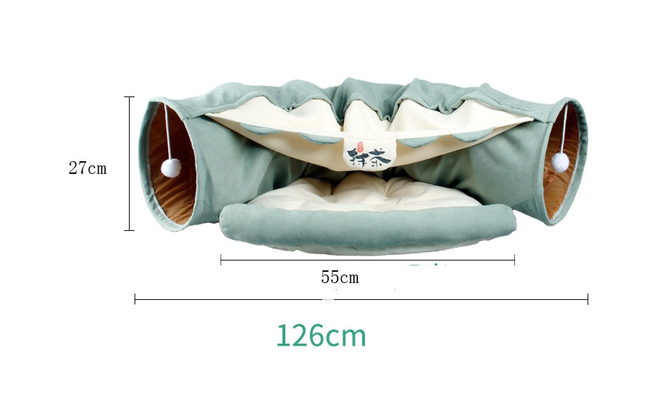 Pet Cats Tunnel Interactive Play Toy Mobile Collapsible Ferrets Rabbit Bed tunnels Indoor Toys Kitten Exercising Products 118