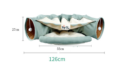 Pet Cats Tunnel Interactive Play Toy Mobile Collapsible Ferrets Rabbit Bed tunnels Indoor Toys Kitten Exercising Products 118
