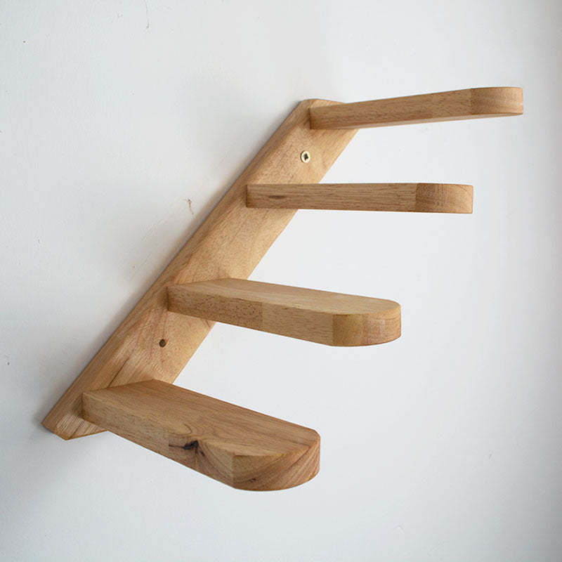 Cats Climbing Ladders On Solid Wood Walls, Rubber Wood Springboards And Stair Toys 1184086227313