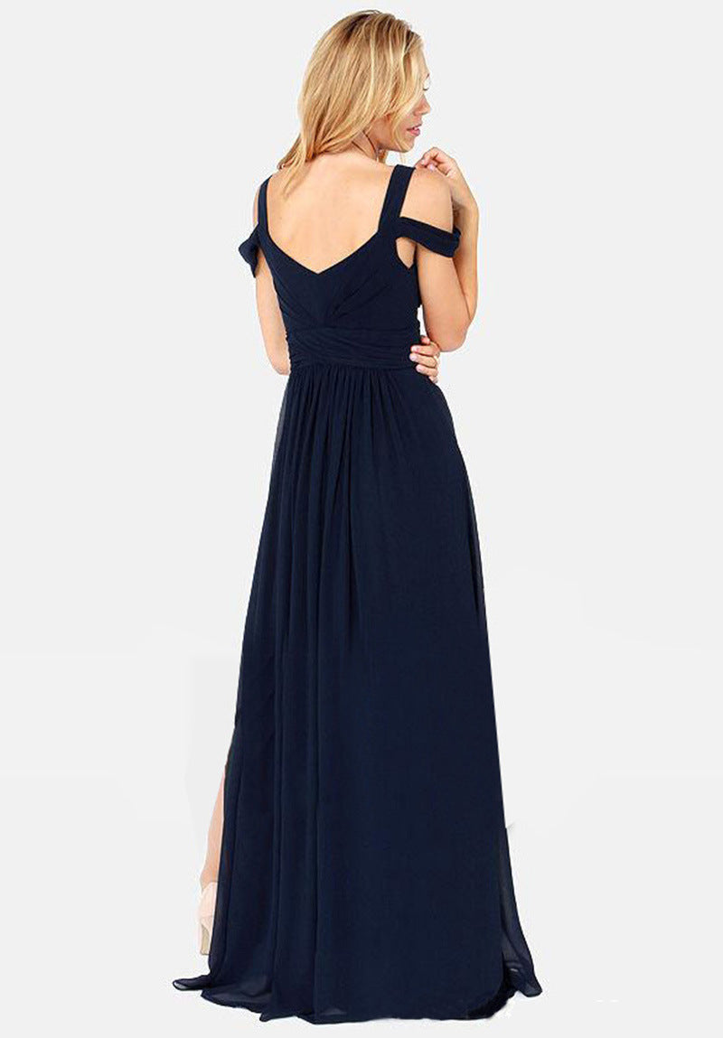 Long Floor Length Elegant Greek Style Pleated Dress 1185263049535
