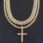 Cross 4.0mm Diamond Studded Single Row Men's Necklace 1188cc64 f5e8 41b4 ab88 068726925af4