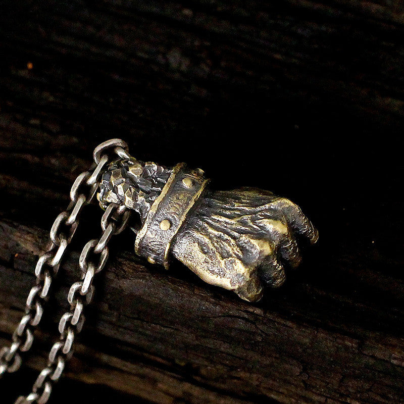Sterling Silver Brass Vintage Skull Necklace 1188f632 7b79 4cdc 8008 70f5bf76bd62