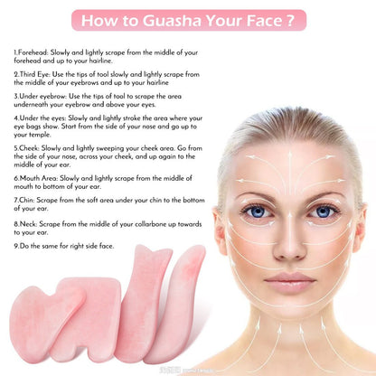 Whole Massage Gua Sha Tools Natural Rose Quartz Massage Stone 11896273295262