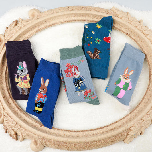 Cute Thickening Breathable Sweat Absorbing Women's Mid-calf Length Socks 118c35ba c5ad 4779 bdbd de3cab741f05