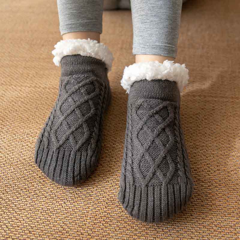 Winter Knitted Plush Floor Socks Home Warm Non-slip Carpet Socks Women 1190790a 0e3e 472f a150 45731103b75d