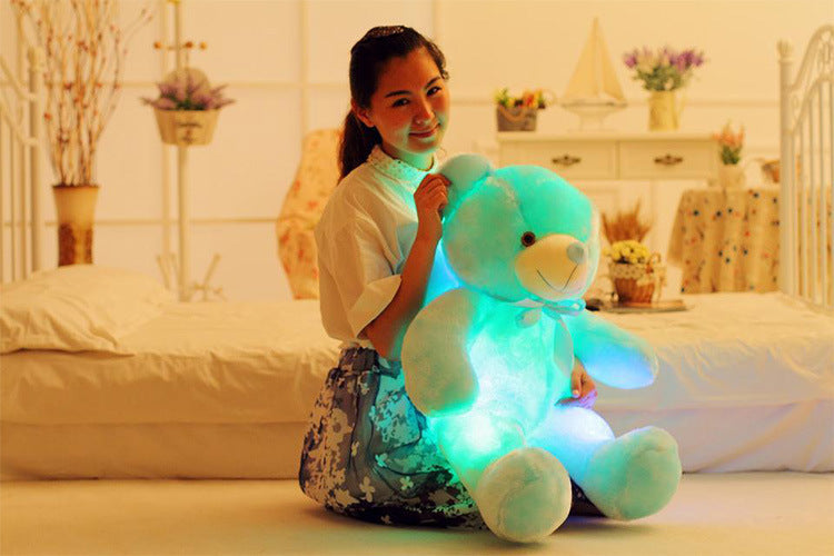 Creative Light Up LED Teddy Bear Stuffed Animals Plush Toy Colorful Glowing Christmas Gift For Kids Pillow 1192263846390