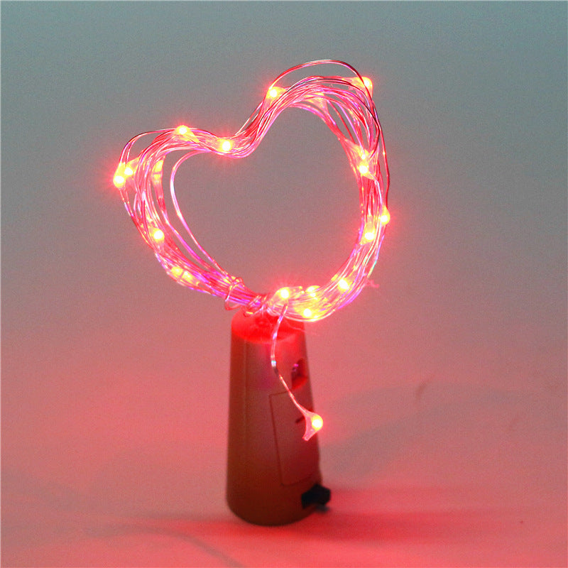 Red wine cork string 2 meters 20 colorful lights 1192391189322