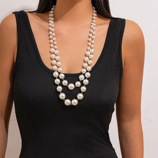 Fashion Sense  Pearl Twin Clavicle Chain Tassel 11979a31 982d 4c36 a499 b38cac8d27ca
