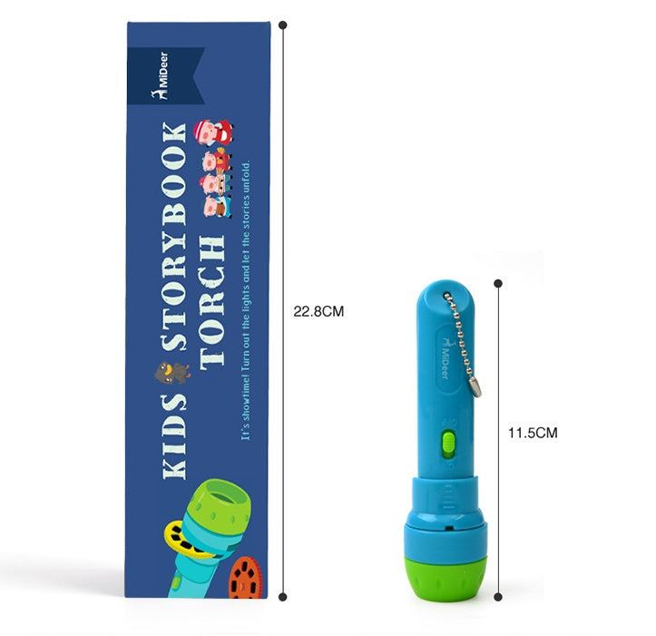 Cartoon Storybook Cards LED Projection Flashlight Interactive Toy Kids Gift 11994081354615