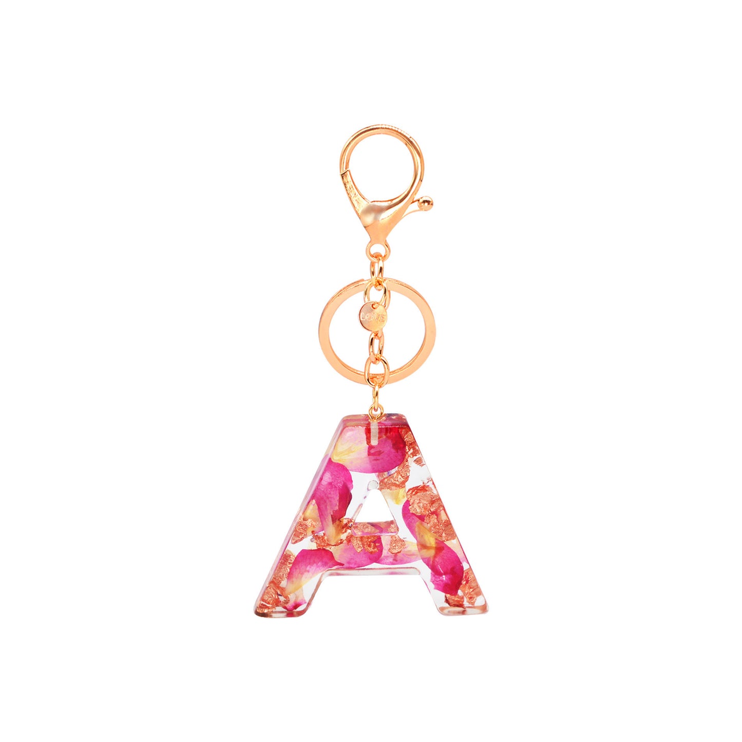 Petal Resin Keychain English Alphabet Pendant 11ac4e43 e117 4e32 a8f2 3ba798e050b2