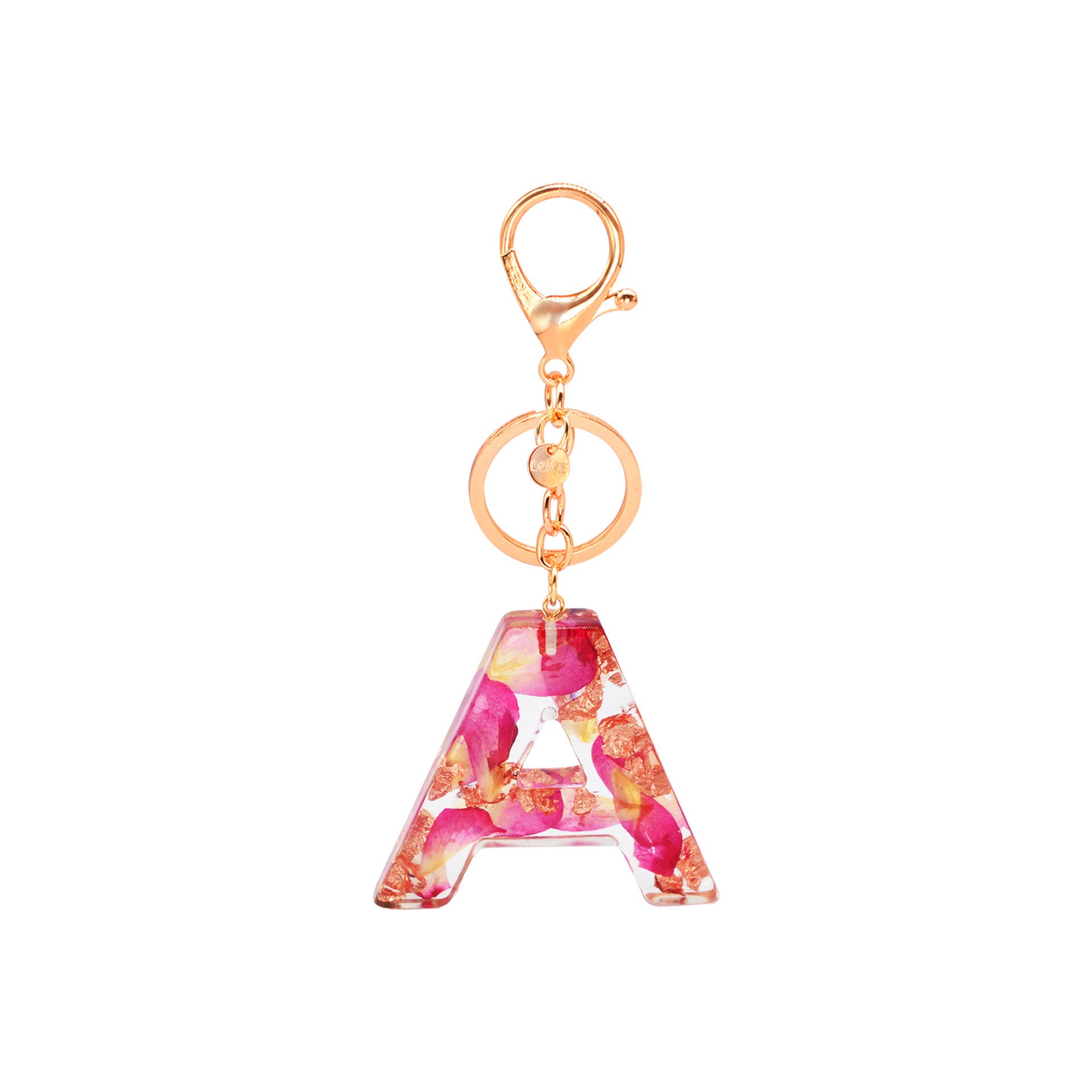 Petal Resin Keychain English Alphabet Pendant 11ac4e43 e117 4e32 a8f2 3ba798e050b2