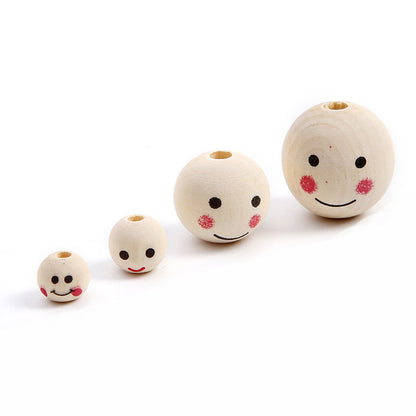 DIY Children's Log Color Smile Doll Head Beaded Accessories 11d8a33d b644 4ec5 a66a 4bc62157effd