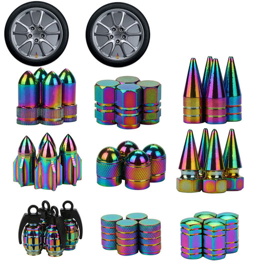 Car Motorcycle Magic Color Aluminum Alloy Valve Cap Air 11ee105d 3281 4739 907e 338879a7049e