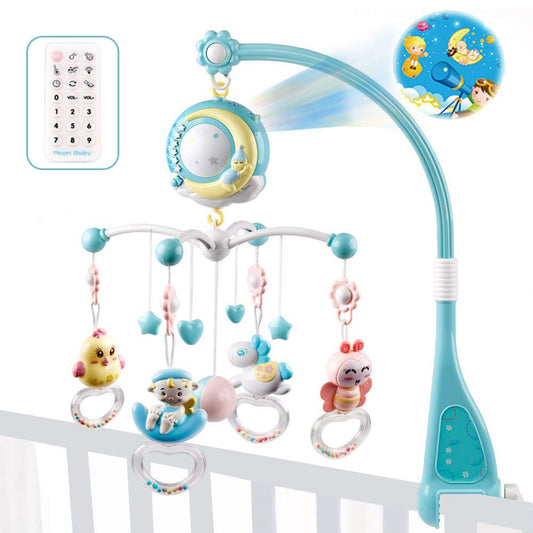 Baby Rattles Crib Mobiles Toy Holder Rotating Mobile Bed Bell Musical Box Projection Newborn Infant Baby Boy Toys 12011080324