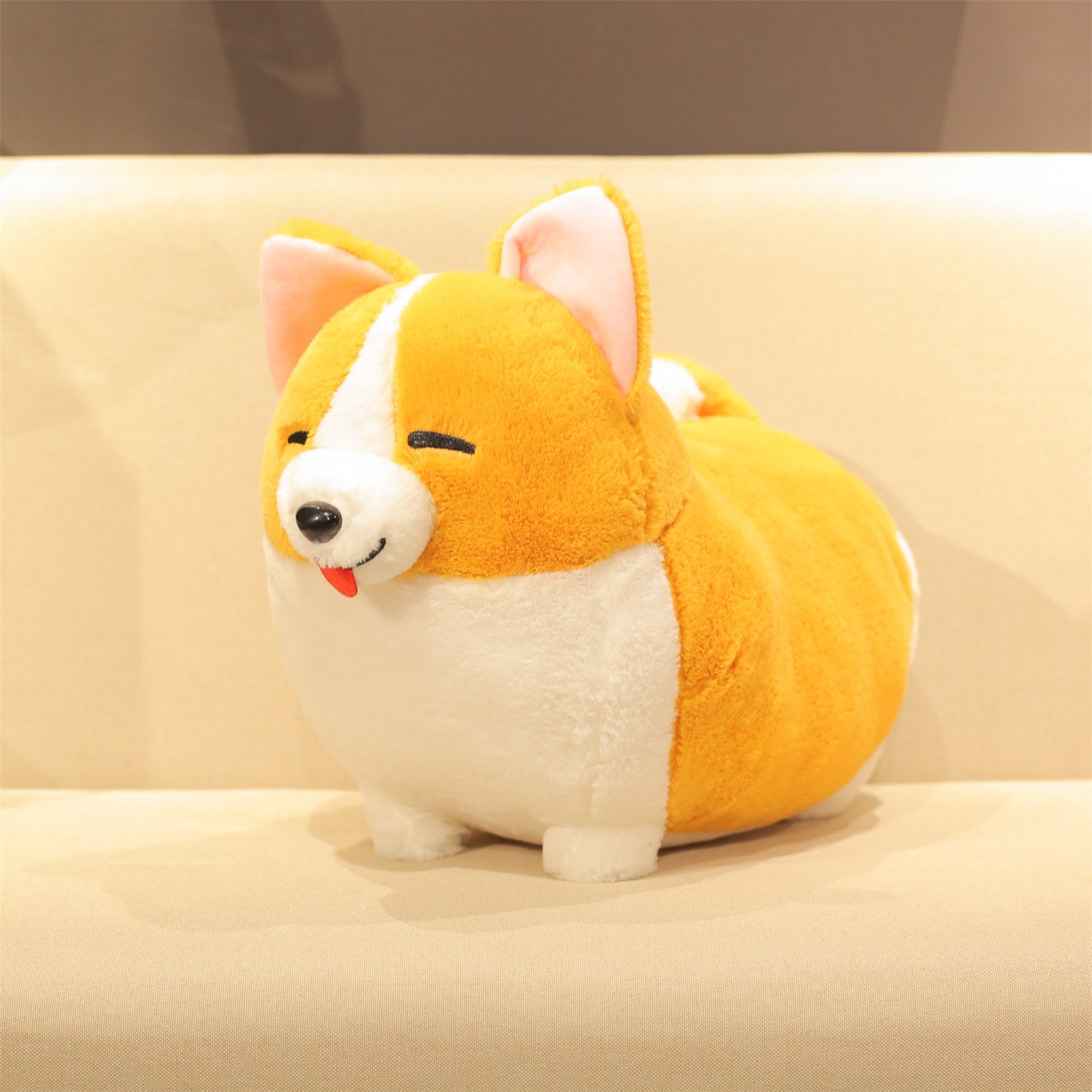 Peach Heart Butt Corgi Doll Corgi Dog Plush Toy 1201654217318