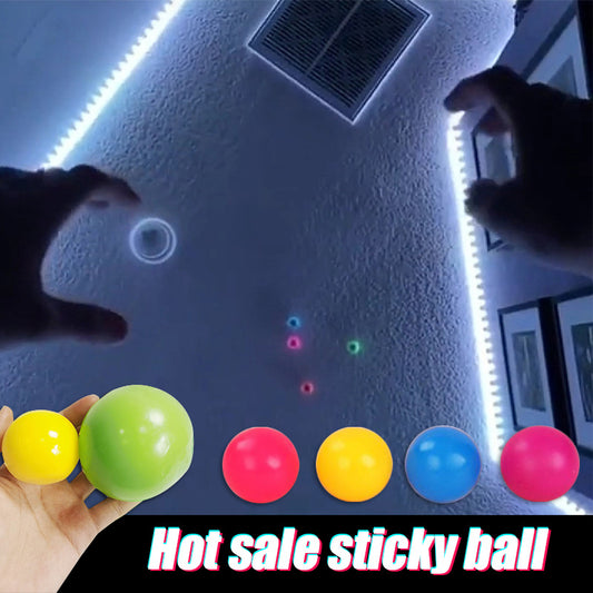 Stick Wall Ball Stress Relief Toys Sticky Squash Ball 1202006859787