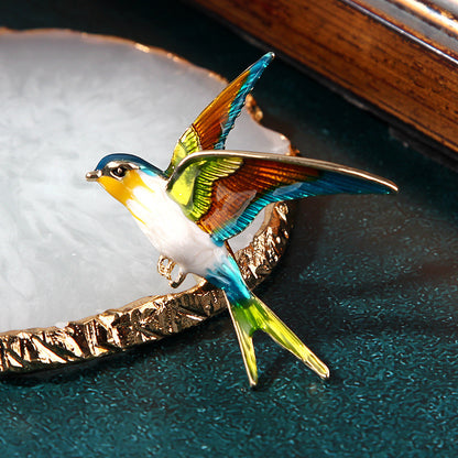 Alloy Diamond Color Swallow Brooch 1203629781769