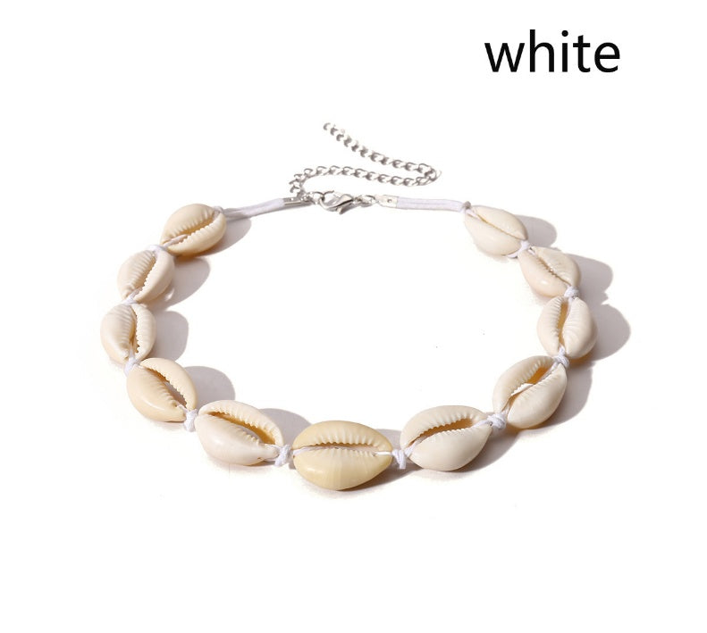 Handmade shell short clavicle necklace 120454628991