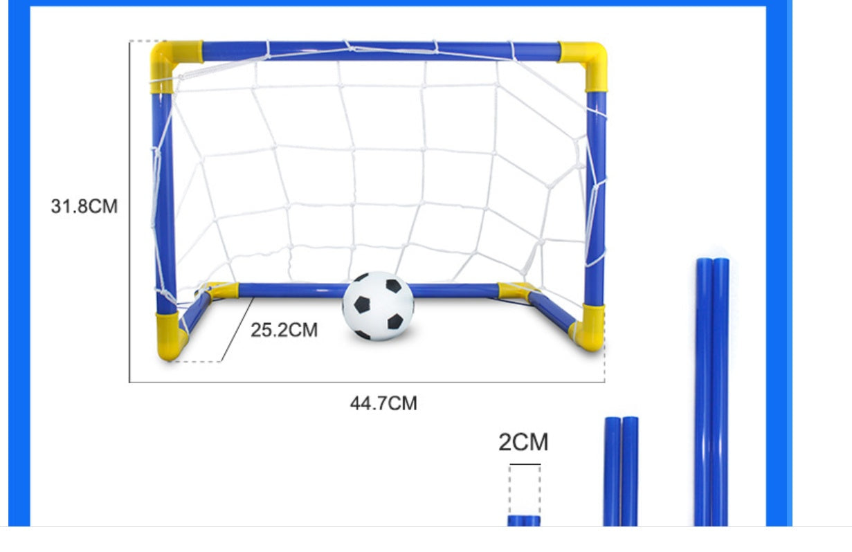 Folding Mini Football Soccer Ball Goal Post Net 1205137619861