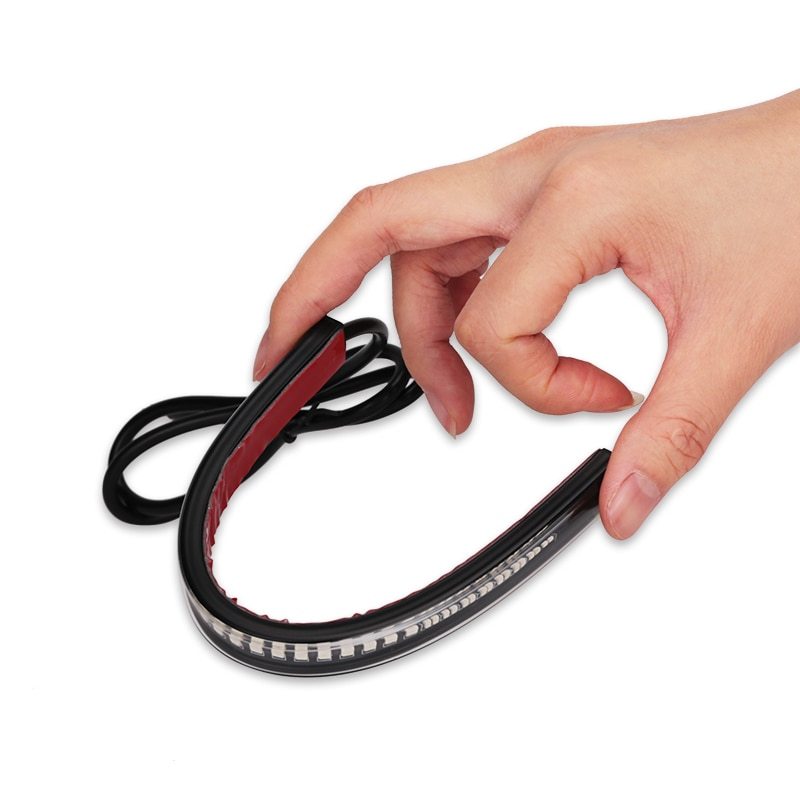 Universal Flexible Led Strip Tail Stop Light Motorcycle 48 SMD Led Tail Turn Signal Brake License Plate Light Strip Motorcycl