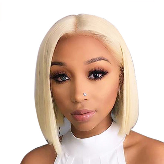 Blond short straight wig 1210351614824