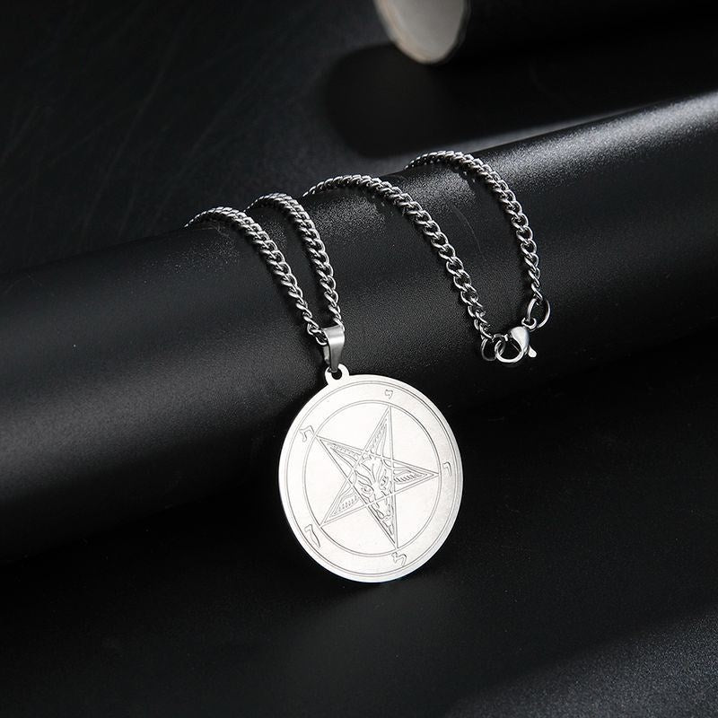 Pentagram coin necklace 1210539745241