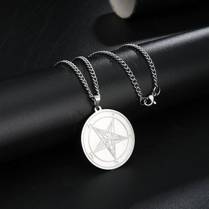 Pentagram coin necklace 1210539745241