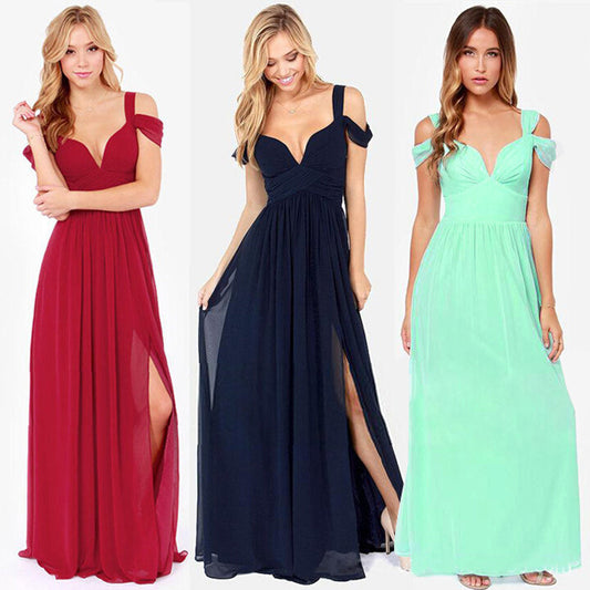 Long Floor Length Elegant Greek Style Pleated Dress 1215424230178