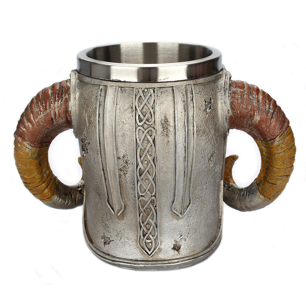 Stainless Steel Horns Helmet Skull Coffee Mug 1217784484849