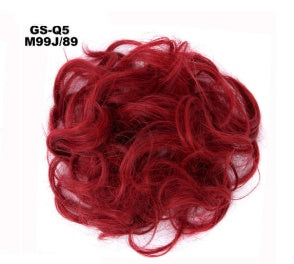 Europe, Japan, and South Korea popular hair bun fluffy natural drawstring curly hair ball head hair ring hair set female hair
