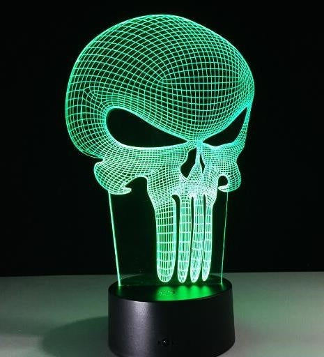 3D LED Color Night Light Changing Lamp Halloween Skull  Light Acrylic 3D Hologram Illusion Desk Lamp For Kids Gift Dropship - HD Wireless Product #5