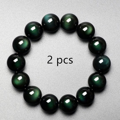 Natural obsidian bracelet 1219462567245