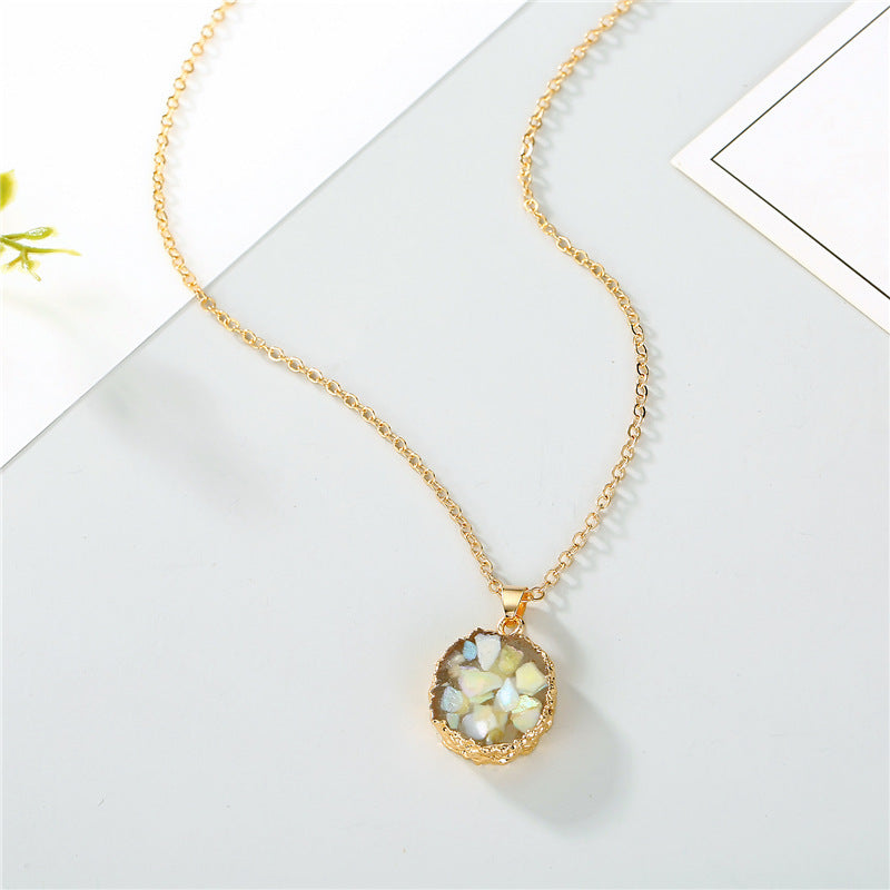 Sunflower resin necklace 1219651685997