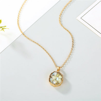Sunflower resin necklace 1219651685997