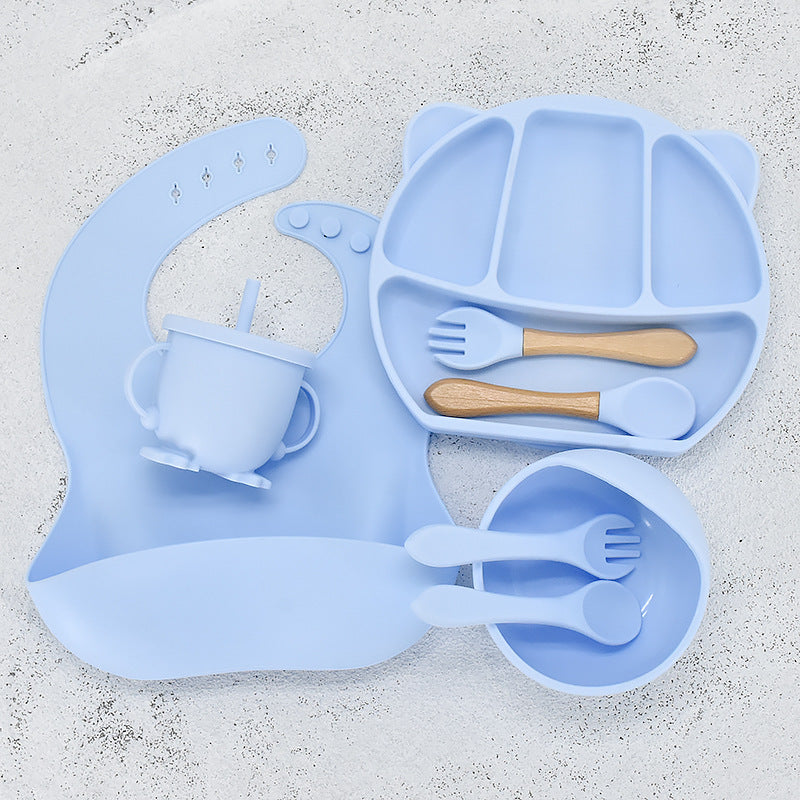 Infant Feeding Tableware Set Divided Grid Silicone Dinner Plate 12224182 cff8 48ec b6e0 9a66c26cc189