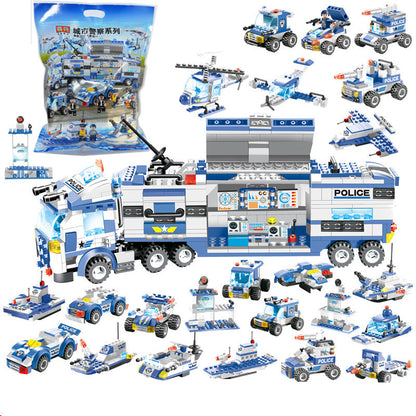 762Pcs Robot Car City Police Building Blocks Set - HD Wireless Product #7