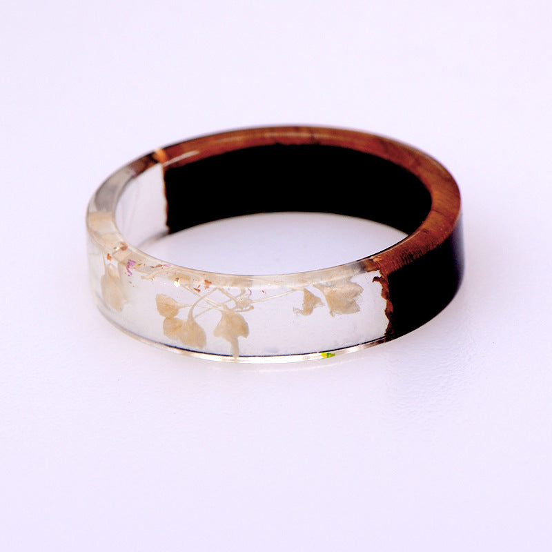 Retro Creative Plant Resin Wood Transparent Ring 12284f7e ac3b 4eb7 b8cf 5736c0c2fc4c