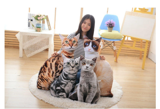 Simulation cat pillow cute cat doll plush toy stereo pet doll 1231792228961