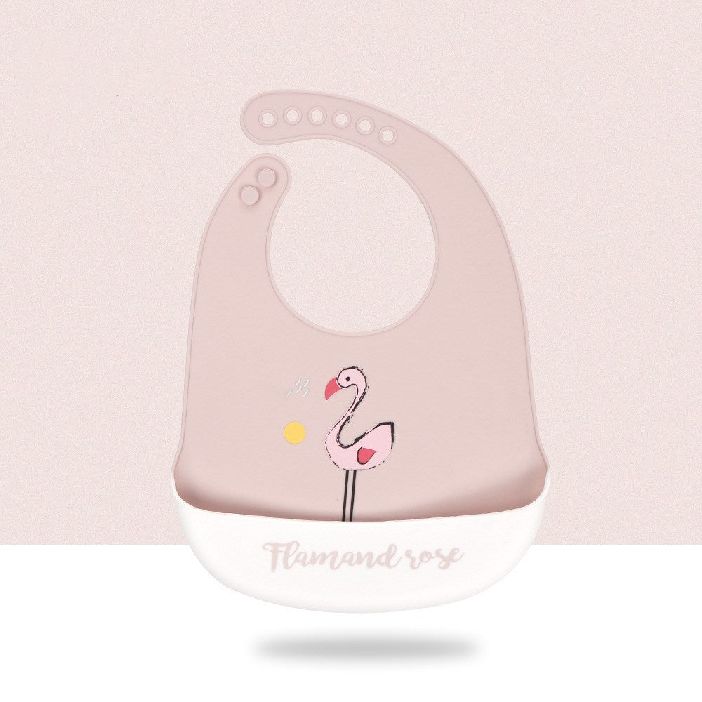 Baby Cartoon Silicone Bib Waterproof And Dirt-proof Super Soft 1232466447741