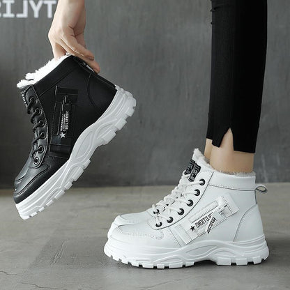 Short boots wild warm and velvet snow boots cotton shoes 1236566629248