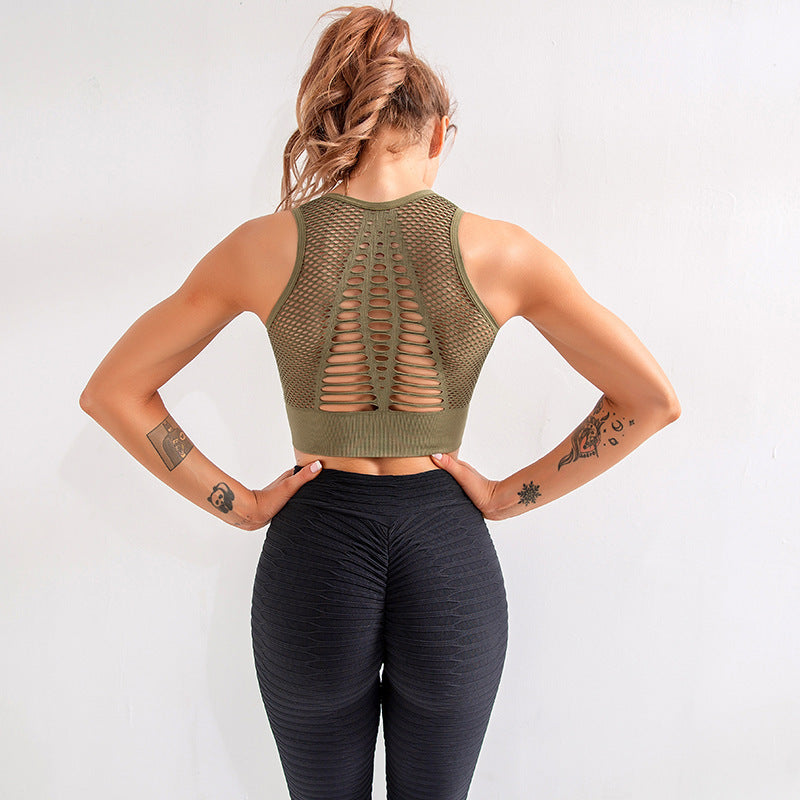 Women Sports Bra Sexy Brathable Mesh Sports Top 124410527284593