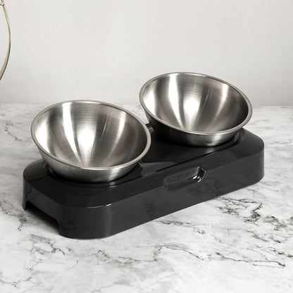 Pet Stainless Steel Bowl Pet Double Night 12449014877834