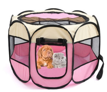 Fast folding octagonal pet fence, 600D Oxford cloth, waterproof and catching cat, dog cage, pet cage 1246385994723